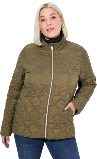 Ulla Popken HYPRAR Lightweight Quilted Water-Repellent Jacket Olive - Bundy - 