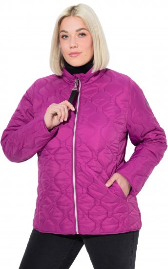 Ulla Popken HYPRAR Lightweight Quilted Water-Repellent Jacket Berry - Bundy - 