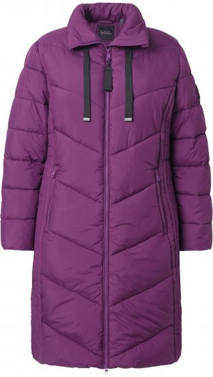 Ulla Popken HYPRAR Longline Water Repellent Jacket Plum - Bundy - 