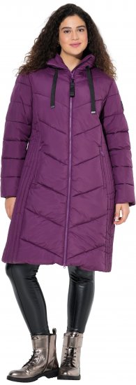 Ulla Popken HYPRAR Longline Water Repellent Jacket Plum - Bundy - 
