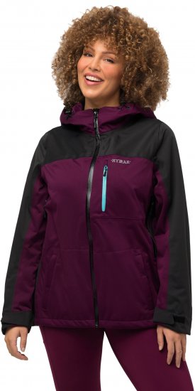 Ulla Popken HYPRAR Lightweight Triple Function Jacket Dark Berry - Bundy - 