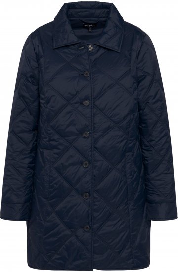 Ulla Popken Quilted Jacket Navy - Bundy - 