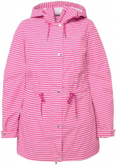 Ulla Popken HYPRAR Striped Triple Function Jacket Fuchsia Pink - Bundy - 