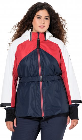 Ulla Popken Performance Peplum Ski Jacket Navy - Bundy - 