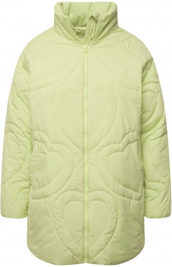Ulla Popken HYPRAR Heart Quilted Jacket Light Sage - Bundy - 