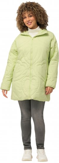 Ulla Popken HYPRAR Heart Quilted Jacket Light Sage - Bundy - 