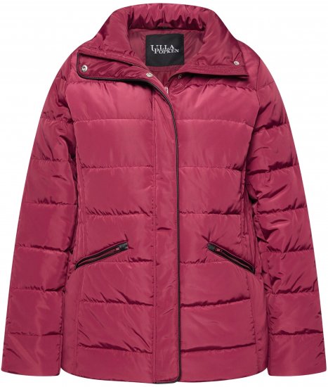 Ulla Popken Quilted Puffer Coat Carmine Red - Bundy - 