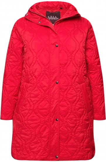 Ulla Popken HYPRAR Quilted Water-Repellent Jacket Red Salsa - Bundy - 