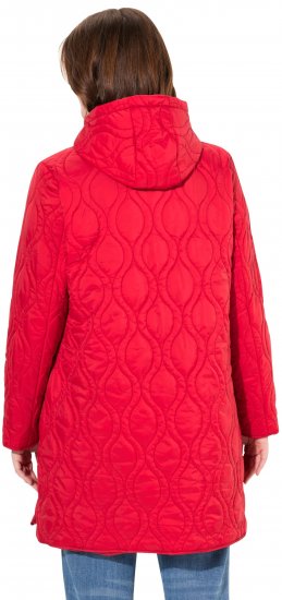 Ulla Popken HYPRAR Quilted Water-Repellent Jacket Red Salsa - Bundy - 