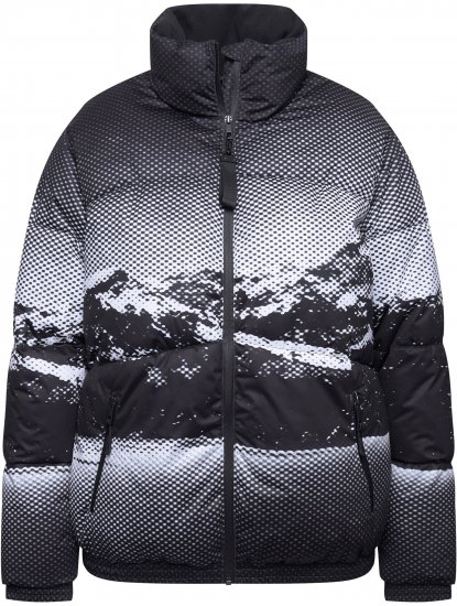 Ulla Popken HYPRAR Mountain Scene Performance Puffer Jacket Black - Bundy - 