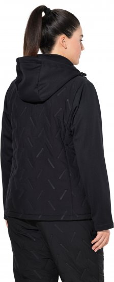 Ulla Popken Triple Function Laser Quilted Softshell Jacket Black - Bundy - 