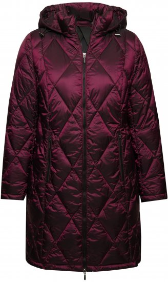 Ulla Popken HYPRAR Diamond Quilted Jacket Carmine Red - Bundy - 