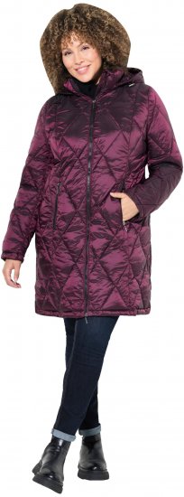 Ulla Popken HYPRAR Diamond Quilted Jacket Carmine Red - Bundy - 