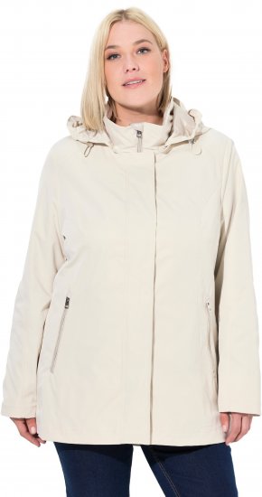 Ulla Popken Long Triple Function Softshell Jacket Natural White - Bundy - 