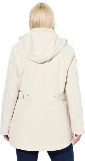 Ulla Popken Long Triple Function Softshell Jacket Natural White - Bundy - 