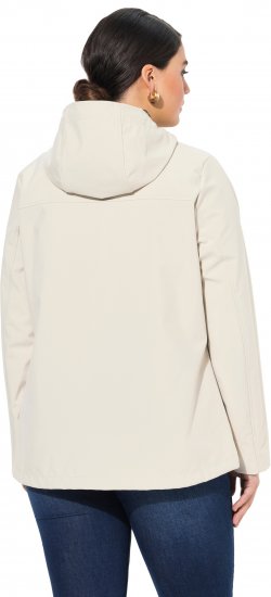 Ulla Popken HYPRAR Toggle Button Microfleece Lined Jacket Light Champagne - Bundy - 