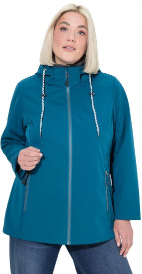 Ulla Popken HYPRAR Triple Function Softshell Jacket Teal - Bundy - 