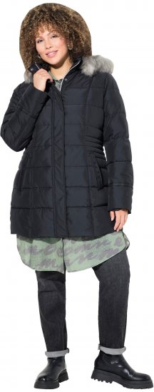 Ulla Popken HYPRAR Quilted Jacket Black - Bundy - 