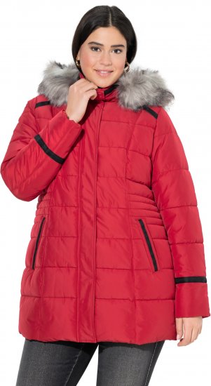 Ulla Popken HYPRAR Quilted Jacket Ruby Red - Bundy - 