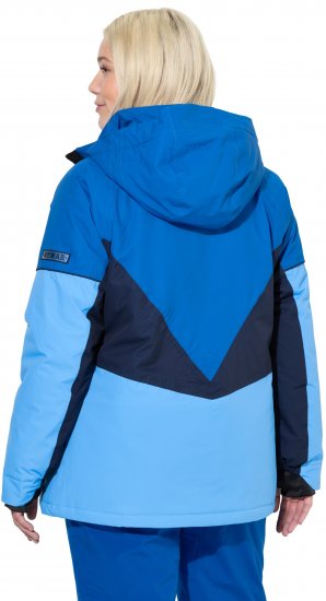 Ulla Popken HYPRAR Performance Colorblock Ski Jacket Denim Blue - Bundy - 