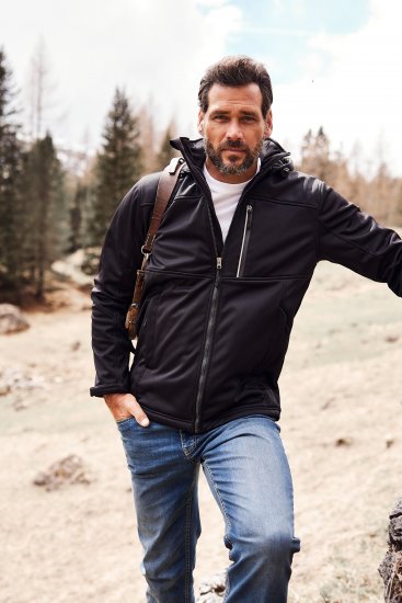 JP1880 Softshell Wind and Water Resistant Jacket Black TALL - TALL bundy - 