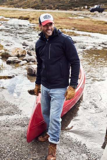 JP1880 Jacket Fleece Lined Softshell Navy - Bundy - Bundy Nadměrné Velikosti - 2XL-8XL