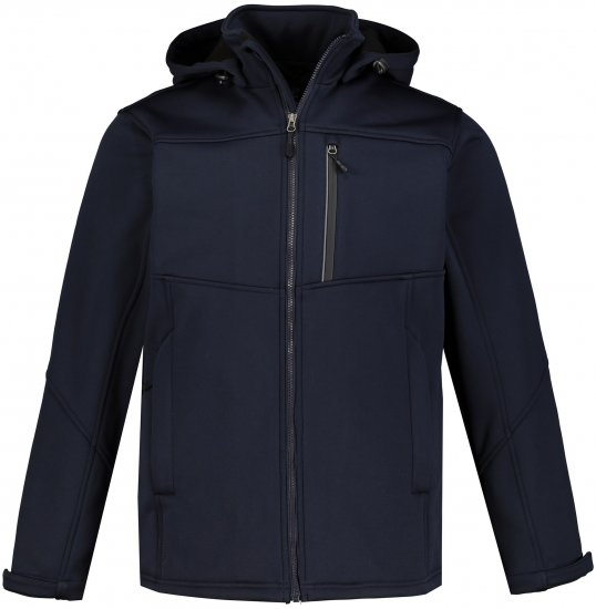 JP1880 Jacket Fleece Lined Softshell Navy - Bundy - Bundy Nadměrné Velikosti - 2XL-8XL