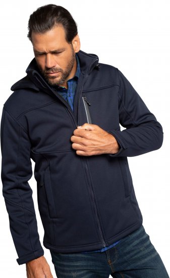 JP1880 Jacket Fleece Lined Softshell Navy - Bundy - Bundy Nadměrné Velikosti - 2XL-8XL