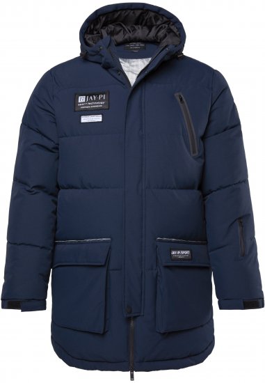 JAY-PI Warm Quilted Parka Dual Function, Wind and Water Repellant Navy - Bundy - Bundy Nadměrné Velikosti - 2XL-8XL