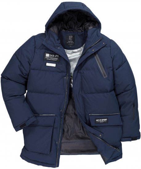 JAY-PI Warm Quilted Parka Dual Function, Wind and Water Repellant Navy - Bundy - Bundy Nadměrné Velikosti - 2XL-8XL