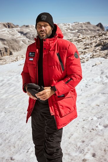 JAY-PI Warm Quilted Parka Dual Function Windproof and Water Repellent Red - Bundy - Bundy Nadměrné Velikosti - 2XL-8XL