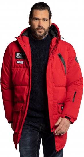 JAY-PI Warm Quilted Parka Dual Function Windproof and Water Repellent Red - Bundy - Bundy Nadměrné Velikosti - 2XL-8XL