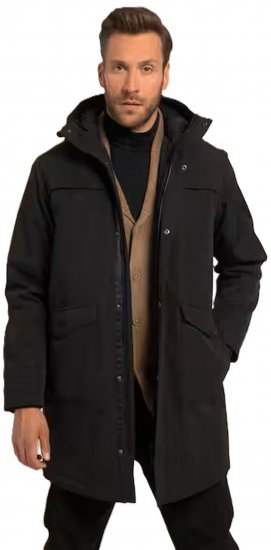 JP1880 Parka Warm Sleeves with Windcuffs Black - Bundy - Bundy Nadměrné Velikosti - 2XL-8XL