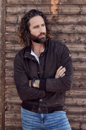 JP1880 Leather Jacket Goat Suede Espresso Brown - Bundy - Bundy Nadměrné Velikosti - 2XL-8XL