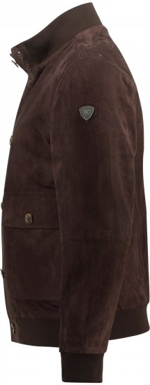 JP1880 Leather Jacket Goat Suede Espresso Brown - Bundy - Bundy Nadměrné Velikosti - 2XL-8XL
