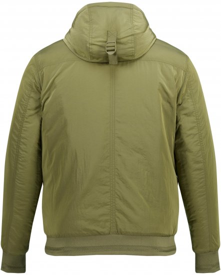 STHUGE Bomber Jacket With Hood Green - Bundy - Bundy Nadměrné Velikosti - 2XL-8XL