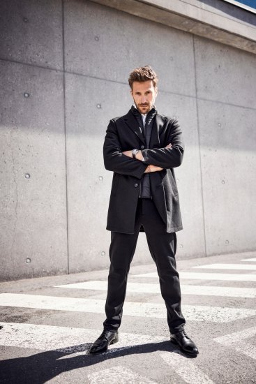 JP1880 Coat Wool Blend Quilted Black - Bundy - Bundy Nadměrné Velikosti - 2XL-8XL