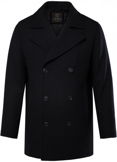 JP1880 Caban Short Double-breasted Overcoat Navy - Bundy - Bundy Nadměrné Velikosti - 2XL-8XL