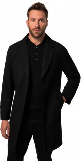 JP1880 Coat Classic Wool Blend Black - Bundy - Bundy Nadměrné Velikosti - 2XL-8XL