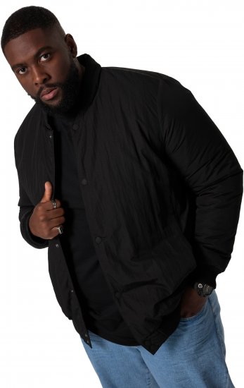 STHUGE Bomber Jacket Quilted Black - Bundy - Bundy Nadměrné Velikosti - 2XL-8XL