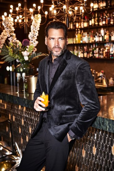 JP1880 Jacket Velvet Business Smoking Black - Obleky - Obleky 2XL-8XL