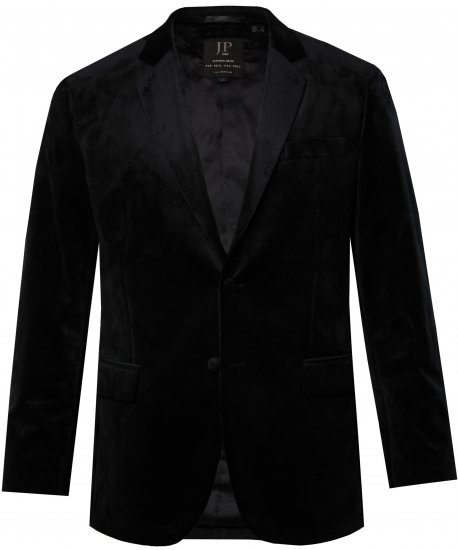 JP1880 Jacket Velvet Business Smoking Black - Obleky - Obleky 2XL-8XL