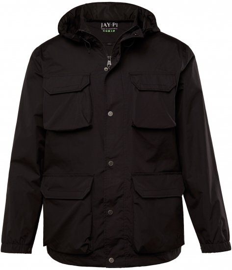 Jay-Pi Jacket Technical Weatherproof Stomach Fit Black - Bundy - Bundy Nadměrné Velikosti - 2XL-8XL
