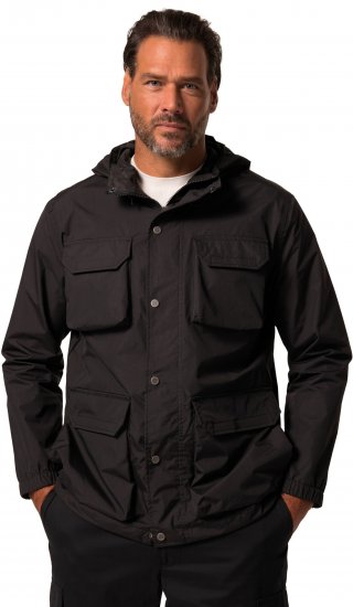 Jay-Pi Jacket Technical Weatherproof Stomach Fit Black - Bundy - Bundy Nadměrné Velikosti - 2XL-8XL