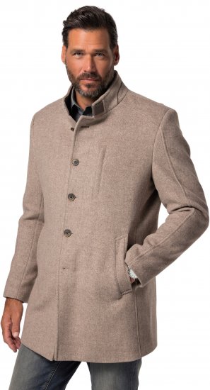 JP1880 Coat Wool Blend Beige Melange - Bundy - Bundy Nadměrné Velikosti - 2XL-8XL