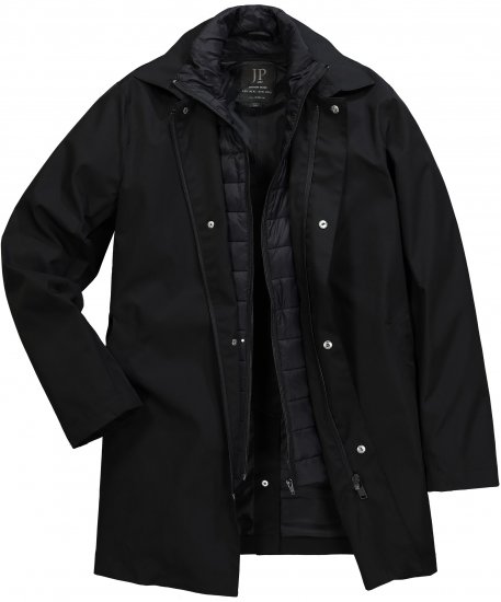JP1880 Business Coat Zip-out Panel Black - Bundy - Bundy Nadměrné Velikosti - 2XL-8XL