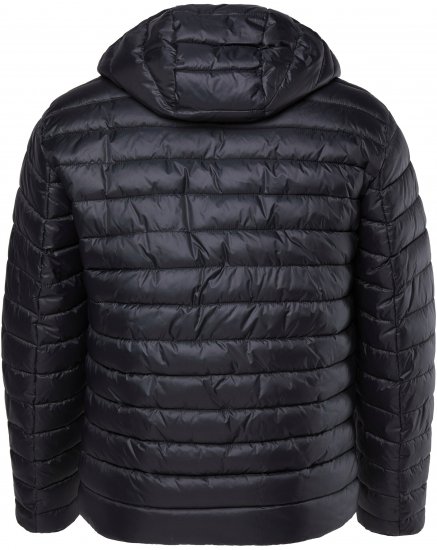 JAY-PI Lightly Quilted Jacket with a Hoodie Black - Bundy - Bundy Nadměrné Velikosti - 2XL-8XL