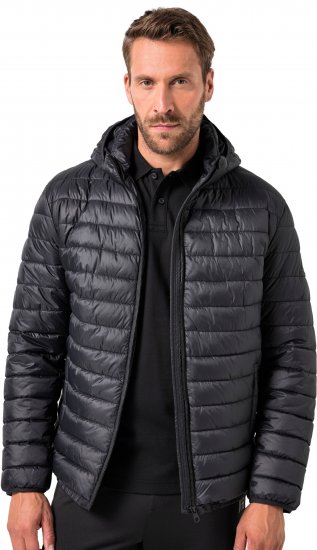 JAY-PI Lightly Quilted Jacket with a Hoodie Black - Bundy - Bundy Nadměrné Velikosti - 2XL-8XL