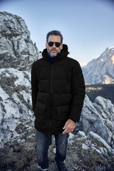 JP1880 Quilted Parka with Multiple Pockets Black - Bundy - Bundy Nadměrné Velikosti - 2XL-8XL