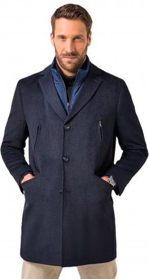 JP1880 Coat Flexnamic With Removable Insert Navy - Bundy - Bundy Nadměrné Velikosti - 2XL-8XL